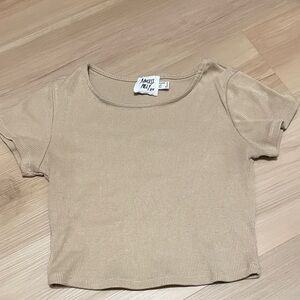 Princess Polly Beige Crop Top
